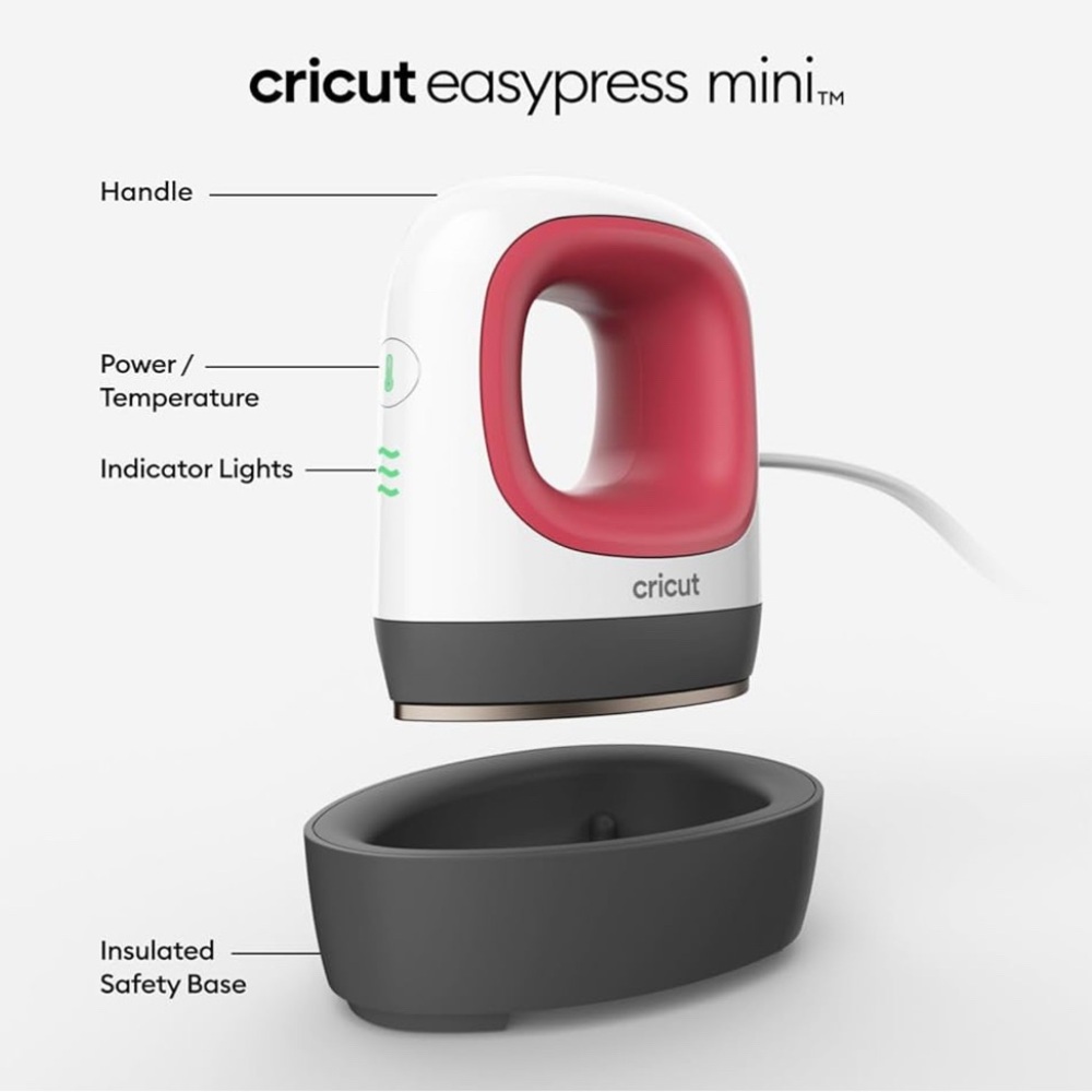 Cricut EasyPress Mini in White and Red